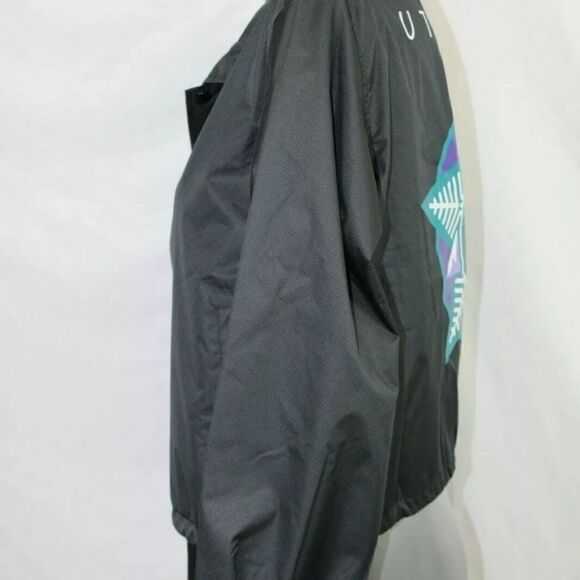 NEW MITCHELL AND NESS UTAH JAZZ JACKET HWC WOMENS MEDIUM $100 MSRP CROPPED BLACK - Picture 5 of 10